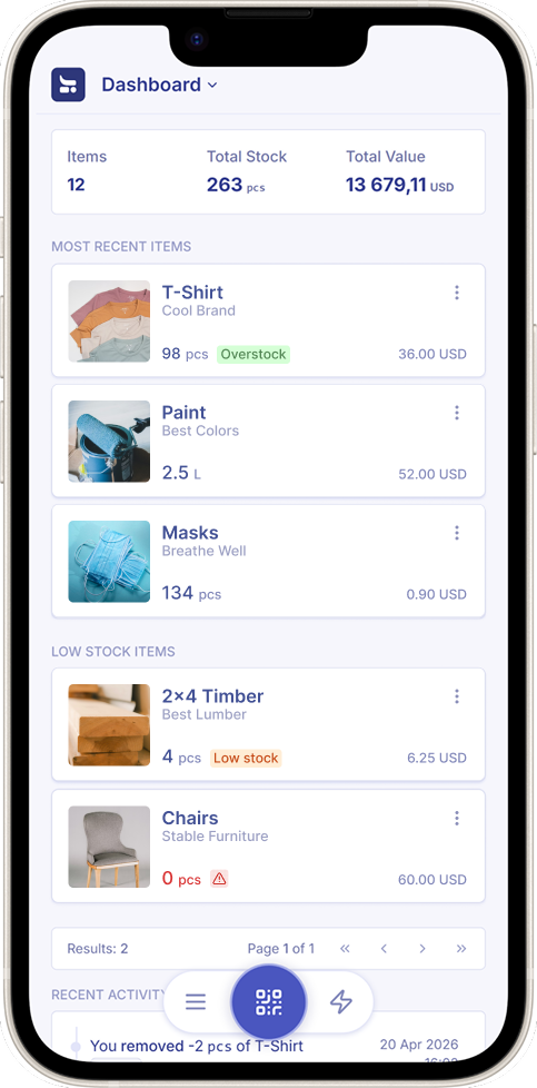 Mobile app mockup